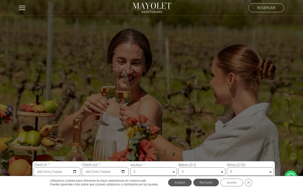 Página web multiidioma para Es Mayolet, agroturismo en Mallorca